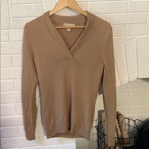 Banana republic wool cashmere sweater tan small